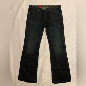 “The Angel” Flare AG Jeans in a dark wash